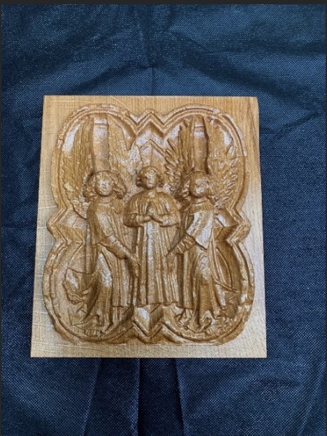 reproduction d'un bas-reliefs en bois