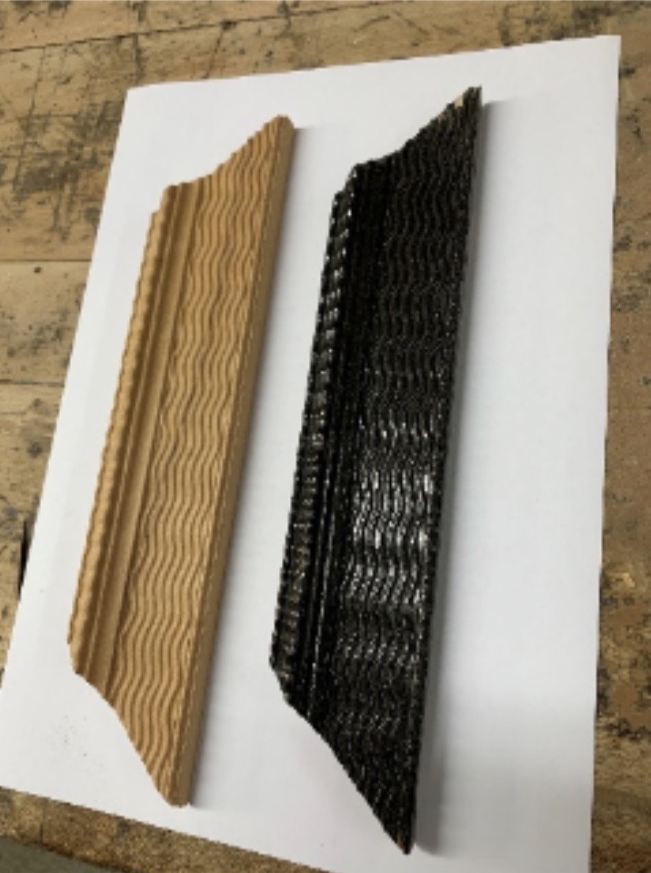 reproduction de moulures guillochées