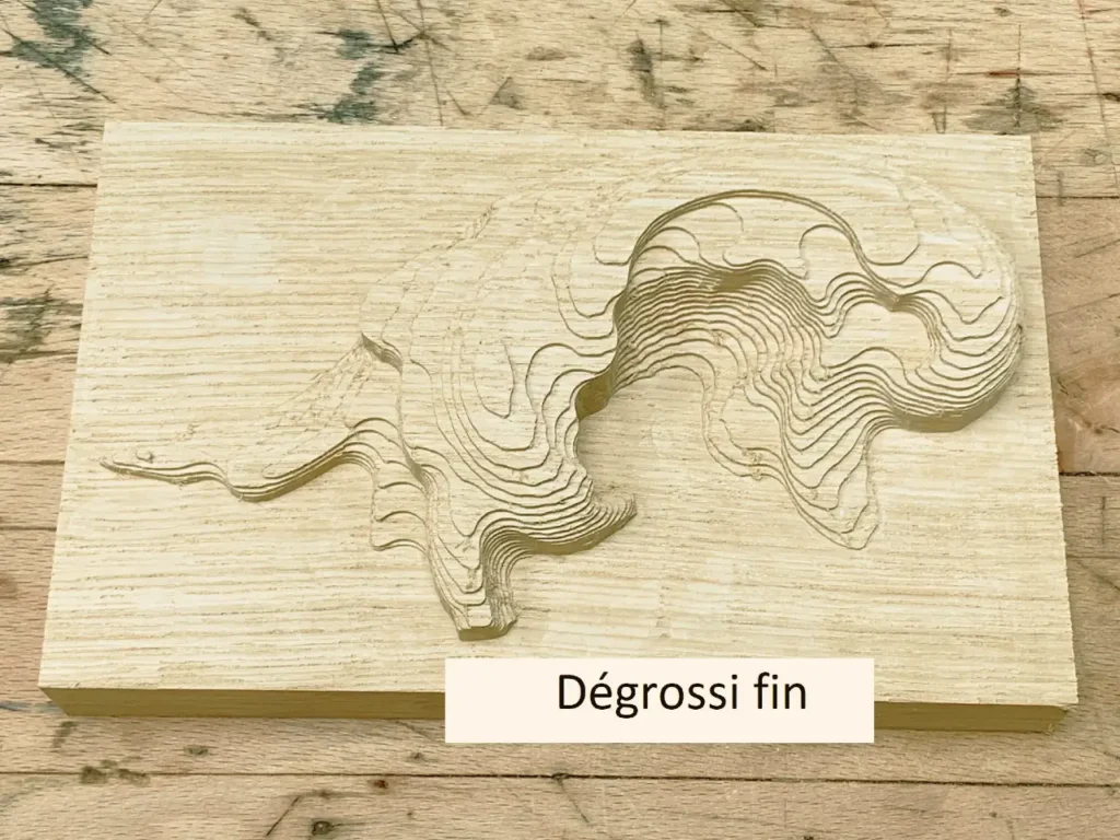 bas relief en dégrossi fin